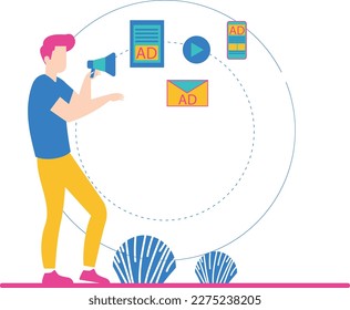 Werbung im Vektor-EPS-Format Modernes, flaches Set verschiedener professioneller Zeichen in Aktion Perfekt für digitale und Print-Design-Projekte