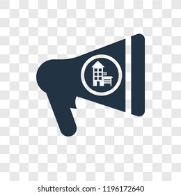 Advertising vector icon isolated on transparent background, Advertising transparency logo concept