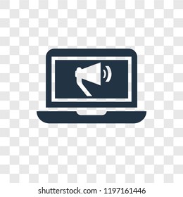 Advertising vector icon isolated on transparent background, Advertising transparency logo concept