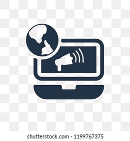 Advertising vector icon isolated on transparent background, Advertising transparency concept can be used web and mobile