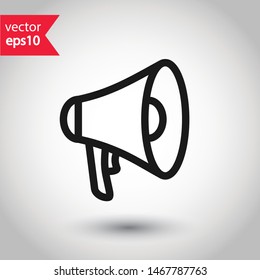  Advertising vector icon. Megaphone sign. ADS icon. Eps 10 flat symbol