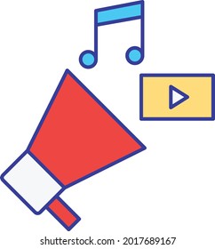 Advertising Vector icon that can easily modify or edit

