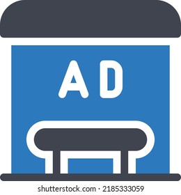 ilustración del vector de publicidad en un fondo transparente. Símbolos de calidad superior. Iconos vectoriales de glifos para diseño de conceptos y gráficos. 
