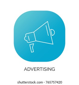 advertising vector thin line icon