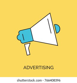 advertising vector thin line icon