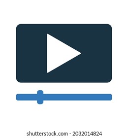 Advertising, video, player icon. Simple editable vector illustration.