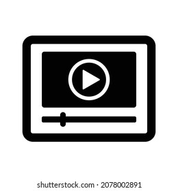 Advertising, video, player icon. Simple editable vector illustration.