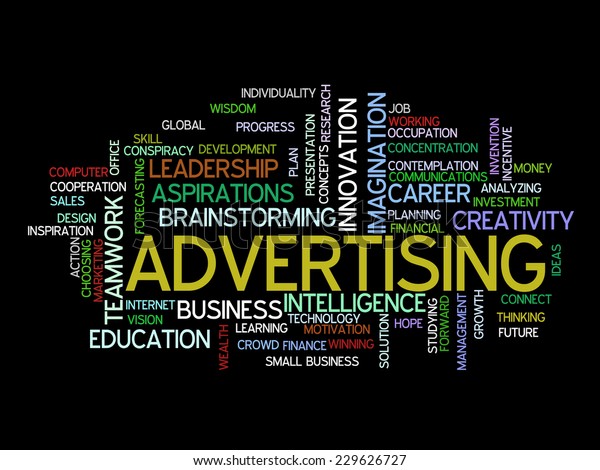 Advertising Vision Concept Word Cloud Stock Vector (Royalty Free) 229626727