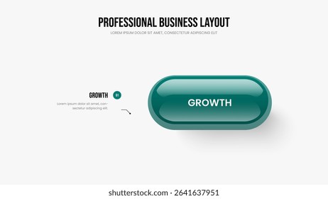 Advertising Visualization 1 Step Infographic Slideshow Template. Company Campaign Presentation Layout Vector Illustration. Sales Performance One Element Diagram Slide Design.