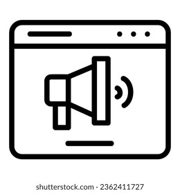 Werbe- oder Web-Werbung Vektorsymbol, Kontrast-Symbol, aus der Sammlung von Werbesymbolen einzeln auf weißem Hintergrund.