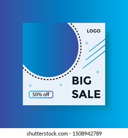 Advertising web banner or social media post design template