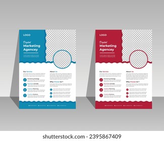 Werbung und Webseiten ist dieses Design-Template für den Unternehmensflyer A4.Kann an Broschüren, Steuern, Zeitungen, Banner, Firmenpräsentationen, Portfolios, Flyer, bunt,
