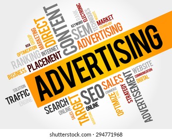 ADVERTISING word cloud, business concept