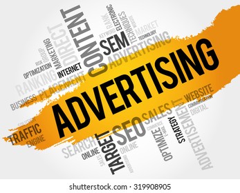 ADVERTISING word cloud, business concept