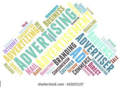 advertising word cloud typography