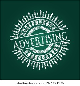 Advertising written with chalkboard texture