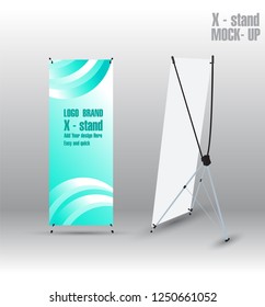 Advertising x-banner. Mock up for design 