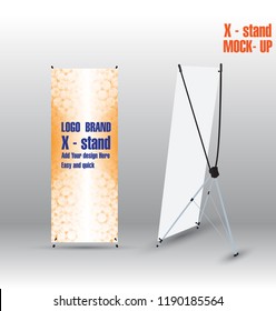 Advertising x-banner. Mockup for design 
