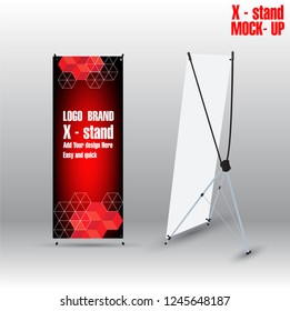 Advertising x-banner. Mockup for design