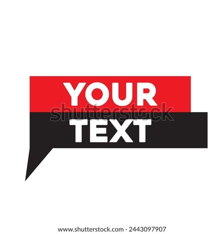 Advertising your text here, message, popup, isolated on white background