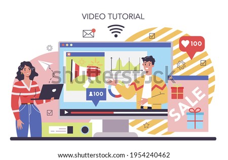 Advertsing and PR online service or platform. Commercial advertisement