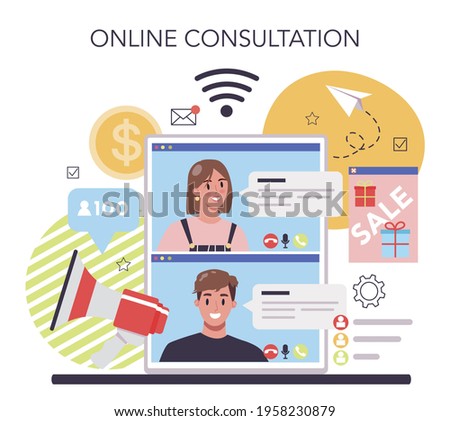 Advertsing and PR online service or platform. Commercial advertisement