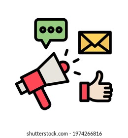 Advertsising, marketing, ads icon vector image. Can also be used for seo and web. Suitable for use on web apps, mobile apps and print media.