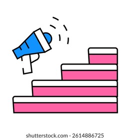 advetise growth sale line icon vector. advetise growth sale sign. isolated symbol illustration