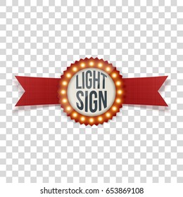 Advetrising vector Banner with Light Bulbs