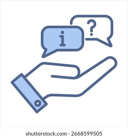 Ilustração do vetor de ícone azul de conselho
