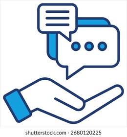 Advice blue Icon Vector Illustration