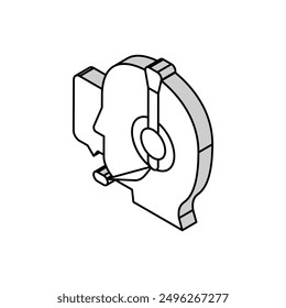 advice and call service support isometric icon vector. advice and call service support sign. isolated symbol illustration
