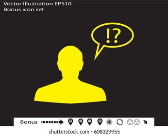 Advice, chat, people, icon vector illustration eps10