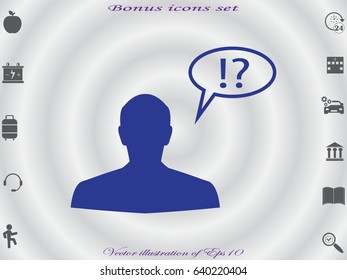 Advice, chat, people, icon vector illustration eps10