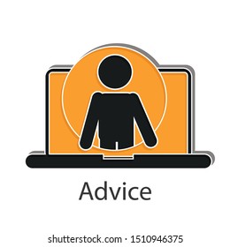 Advice Column Icon Creative Design. Business Idea Concept On White Background. Flat Vector Illustration Use For Your Project.