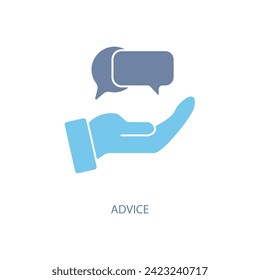 advice concept line icon. Simple element illustration. advice concept outline symbol design.