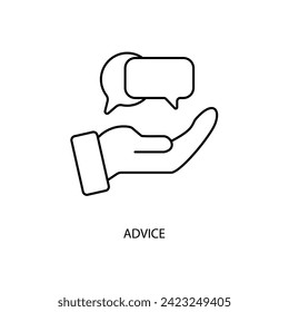 icono de línea de concepto de consejo. Ilustración de elemento simple. diseño de símbolos de esquema de concepto de consejo.