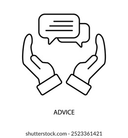 advice concept line icon. Simple element illustration. advice concept outline symbol design.