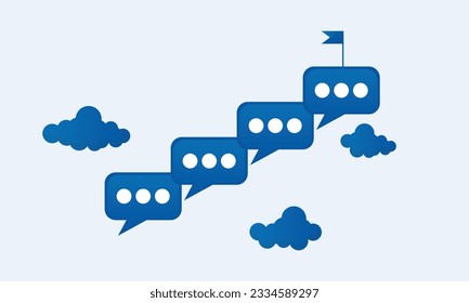 Advice or effective feedback to motivate to success, comment, opinion for career improvement, help or communication to support employee concept.on white background.Vector Design Illustration.