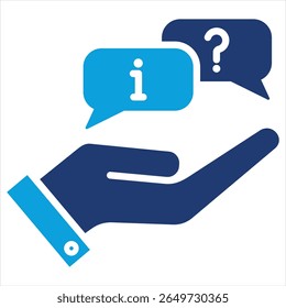 Advice Flat Blue Icon Vector Illustration
