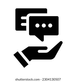 advice glyph icon illustration vector graphic