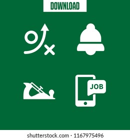 advice icon. 4 advice vector set. mobile job advice, rule, game strategy sketch and notification icons for web and design about advice theme
