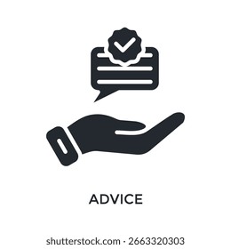 Advice Icon Glyph Style. Vector Illustration For Graphic Design