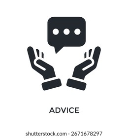 Advice Icon Glyph Style. Vector Illustration For Graphic Design