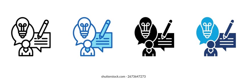 Advice icon Multi Style Vector Illustration
