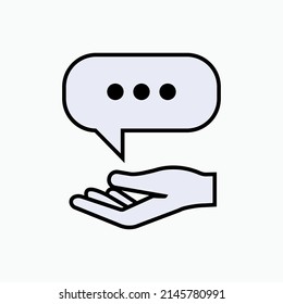 Advice Icon on Bubble Speech. Information, Kommentar oder MessageSymbol - Vektorgrafik.