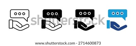 Advice icon set multiple style collection