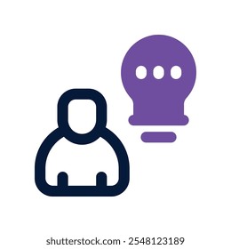 advice icon. vector dual tone icon for your website, mobile, presentationation, and logo design.