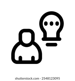 advice icon. vector line icon for your website, mobile, presentationation, and logo design.