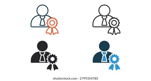 advice icons outline and Flat Style,transparent background
